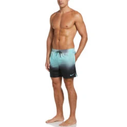 Nike - Aurora Borealis 5" Volley Short (Black) -Nike Swim Equipment Discount Store nike aurora borealis 5 volley short black 3