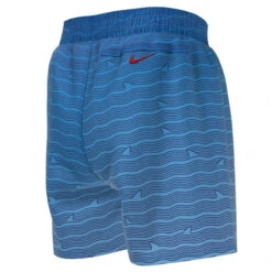 Nike - Boys Shark Stripe Breaker 4" Volley Short (University Red) -Nike Swim Equipment Discount Store nike boys shark stripe breaker 4 volley short university red 3