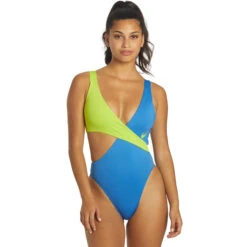 Nike - Color Block Crossover One Piece (Pacific Blue)