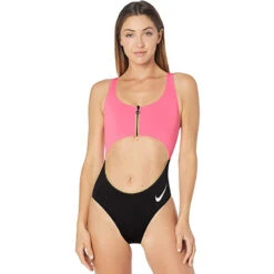 Nike - Colorblock Cutout One Piece (Black)