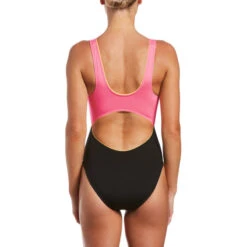 Nike - Colorblock Cutout One Piece (Black) -Nike Swim Equipment Discount Store nike colorblock cutout one piece black 4