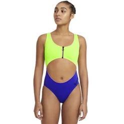 Nike - Colorblock Cutout One Piece (Indigo Burst)