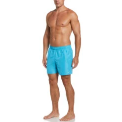Nike - Essential Lap 5" Volley Short (Chlorine Blue) -Nike Swim Equipment Discount Store nike essential lap 5 volley short chlorine blue 3