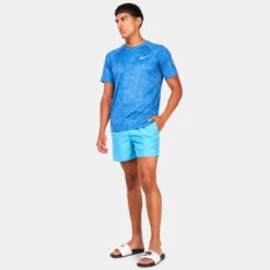 Nike - Essential Lap 5" Volley Short (Chlorine Blue) -Nike Swim Equipment Discount Store nike essential lap 5 volley short chlorine blue 9