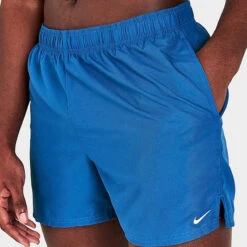 Nike - Essential Lap 5" Volley Short (Dk Marina Blue) -Nike Swim Equipment Discount Store nike essential lap 5 volley short dk marina blue 5
