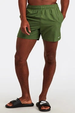 Nike - Essential Lap 5" Volley Short (Treeline) -Nike Swim Equipment Discount Store nike essential lap 5 volley short treeline 5