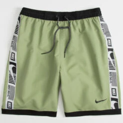 Nike - Funfetti Racer 5" Volley Short (Oil Green) -Nike Swim Equipment Discount Store nike funfetti racer 5 volley short oil green 4