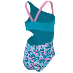 Nike - Girls' Shred Camo Asymmetrical Monokini (Blue Lightning) -Nike Swim Equipment Discount Store nike girls shred camo asymmetrical monokini blue lightning 7