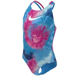 Nike - Girls' Tie Dye Spiderback One Piece (Photo Blue)