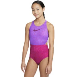 Nike - Girls' Water Dots Crossback Monokini (Pink Prime)
