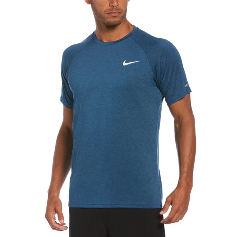 Nike - Heather Short Sleeve Hydroguard (DK Marina Blue) 1 Nike - Heather Short Sleeve Hydroguard (DK Marina Blue)