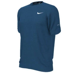 Nike - Heather Short Sleeve Hydroguard (DK Marina Blue) 6 Nike - Heather Short Sleeve Hydroguard (DK Marina Blue) -Nike Swim Equipment Discount Store nike heather short sleeve hydroguard dk marina blue 3