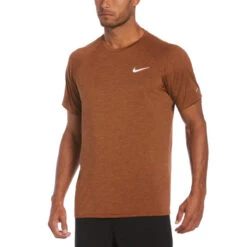 Nike Swim Equipment Discount Store 14 Nike - Heather Short Sleeve Hydroguard (Rush Orange)