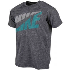 Nike - Heather Tilt Short Sleeve Hydroguard (Black) 11 Nike - Heather Tilt Short Sleeve Hydroguard (Black) -Nike Swim Equipment Discount Store nike heather tilt short sleeve hydroguard black 5