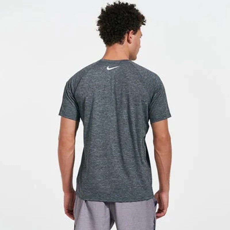 Nike - Heather Tilt Short Sleeve Hydroguard (Black) 7 Nike - Heather Tilt Short Sleeve Hydroguard (Black) - Image 7