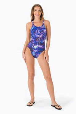 Nike - Hydrastrong Mulitple Print Fastback One Piece (Multi) -Nike Swim Equipment Discount Store nike hydrastrong mulitple print fastback one piece multi 10