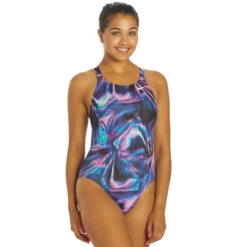 Nike - Hydrastrong Mulitple Print Fastback One Piece (Multi) -Nike Swim Equipment Discount Store nike hydrastrong mulitple print fastback one piece multi 4