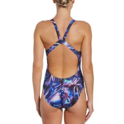 Nike - Hydrastrong Mulitple Print Fastback One Piece (Multi) -Nike Swim Equipment Discount Store nike hydrastrong mulitple print fastback one piece multi 6