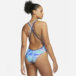 Nike - Hydrastrong Multiple Print Spiderback One Piece (Cool Multi) -Nike Swim Equipment Discount Store nike hydrastrong multiple print spiderback one piece cool multi 3