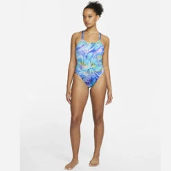 Nike - Hydrastrong Multiple Print Spiderback One Piece (Cool Multi) -Nike Swim Equipment Discount Store nike hydrastrong multiple print spiderback one piece cool multi 5