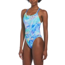 Nike - Hydrastrong Multiple Print Spiderback One Piece (Cool Multi) -Nike Swim Equipment Discount Store nike hydrastrong multiple print spiderback one piece cool multi 6