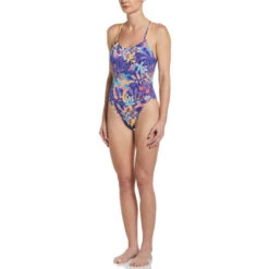 Nike - Hydrastrong Multiple Print Spiderback One Piece (Psychic Purple) -Nike Swim Equipment Discount Store nike hydrastrong multiple print spiderback one piece psychic purple 1 3