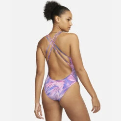 Nike - Hydrastrong Multiple Print Spiderback One Piece (Warm Multi) -Nike Swim Equipment Discount Store nike hydrastrong multiple print spiderback one piece warm multi 3