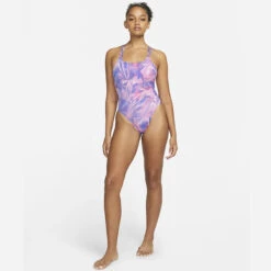 Nike - Hydrastrong Multiple Print Spiderback One Piece (Warm Multi) -Nike Swim Equipment Discount Store nike hydrastrong multiple print spiderback one piece warm multi 5