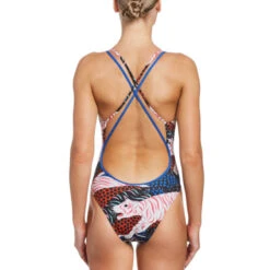 Nike - Hydrastrong Multiple Print Spiderback One Piece (White) -Nike Swim Equipment Discount Store nike hydrastrong multiple print spiderback one piece white 4