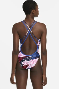 Nike - Hydrastrong Multiple Print Spiderback One Piece (White) -Nike Swim Equipment Discount Store nike hydrastrong multiple print spiderback one piece white 6