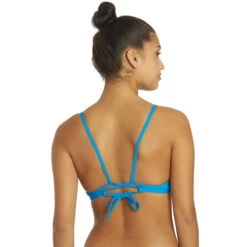 Nike - Hydrastrong Solid Tie Back Bikini Top (Photo Blue) -Nike Swim Equipment Discount Store nike hydrastrong solid tie back bikini top photo blue 3