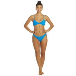 Nike - Hydrastrong Solid Tie Back Bikini Top (Photo Blue) -Nike Swim Equipment Discount Store nike hydrastrong solid tie back bikini top photo blue 5
