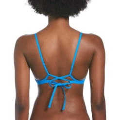 Nike - Hydrastrong Solid Tie Back Bikini Top (Photo Blue) -Nike Swim Equipment Discount Store nike hydrastrong solid tie back bikini top photo blue 9
