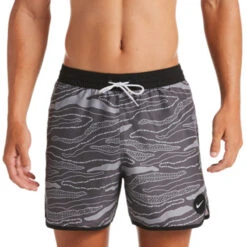 Nike - JDI Camo Diverge 5" Volley Short (Iron Grey) -Nike Swim Equipment Discount Store nike jdi camo diverge 5 volley short iron grey 3
