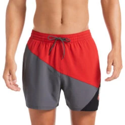 Nike - Logo Jackknife 5" Volley Short (University Red) -Nike Swim Equipment Discount Store nike logo jackknife 5 volley short university red 3