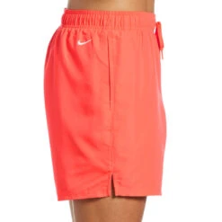 Nike - Logo Lap 5" Volley Short (Bright Crimson) -Nike Swim Equipment Discount Store nike logo lap 5 volley short bright crimson 3