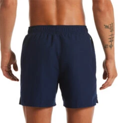 Nike - Logo Lap 5" Volley Short (Midnight Navy) -Nike Swim Equipment Discount Store nike logo lap 5 volley short midnight navy 3