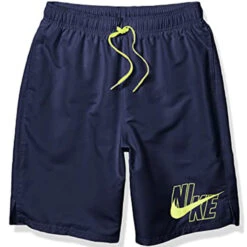 Nike - Logo Lap 5" Volley Short (Midnight Navy) -Nike Swim Equipment Discount Store nike logo lap 5 volley short midnight navy 4