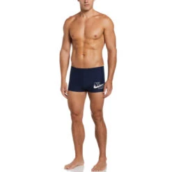 Nike - Men's Logo Square Leg ( Midnight Navy) 10 Nike - Men's Logo Square Leg ( Midnight Navy) -Nike Swim Equipment Discount Store nike mens logo square leg midnight navy 3