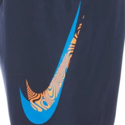 Nike - Men's Swim Liquify Swoosh 5" Volley Short (Midnight Navy) -Nike Swim Equipment Discount Store nike mens swim liquify swoosh 5 volley short midnight navy 3