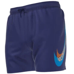 Nike - Men's Swim Liquify Swoosh 5" Volley Short (Midnight Navy) -Nike Swim Equipment Discount Store nike mens swim liquify swoosh 5 volley short midnight navy 4