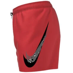 Nike - Men's Swim Liquify Swoosh 5" Volley Short (University Red) -Nike Swim Equipment Discount Store nike mens swim liquify swoosh 5 volley short university red 4