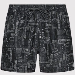 Nike - Men's Swim Logo Mash-up 5" Volley Short (Black) -Nike Swim Equipment Discount Store nike mens swim logo mash up 5 volley short black 4