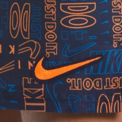 Nike - Men's Swim Logo Mash-up 5" Volley Short (Midnight Navy) -Nike Swim Equipment Discount Store nike mens swim logo mash up 5 volley short midnight navy 3