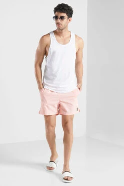 Nike - Men's Swim Solid Icon 5" Volley Short (Bleached Coral) -Nike Swim Equipment Discount Store nike mens swim solid icon 5 volley short bleached coral 8