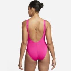 Nike - Multi Logo U-Back One Piece (Pink Prime) -Nike Swim Equipment Discount Store nike multi logo u back one piece pink prime 11