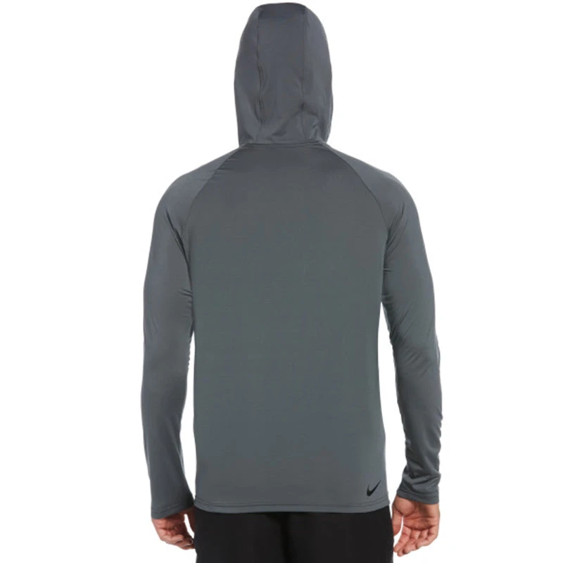 Nike - Outline Logo Long Sleeve Hooded Hydroguard (Iron Grey) 2 Nike - Outline Logo Long Sleeve Hooded Hydroguard (Iron Grey) - Image 2
