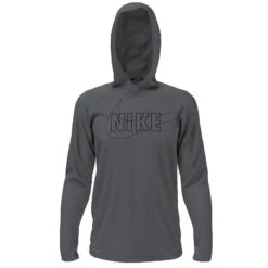 Nike - Outline Logo Long Sleeve Hooded Hydroguard (Iron Grey) 5 Nike - Outline Logo Long Sleeve Hooded Hydroguard (Iron Grey) -Nike Swim Equipment Discount Store nike outline logo long sleeve hooded hydroguard iron grey 3