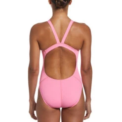 Nike - Poly Solid Hydrastrong Fastback One Piece (Polarized Pink) -Nike Swim Equipment Discount Store nike poly solid hydrastrong fastback one piece polarized pink 7
