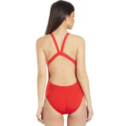 Nike - Poly Solid Hydrastrong Fastback One Piece (University Red) -Nike Swim Equipment Discount Store nike poly solid hydrastrong fastback one piece university red 3